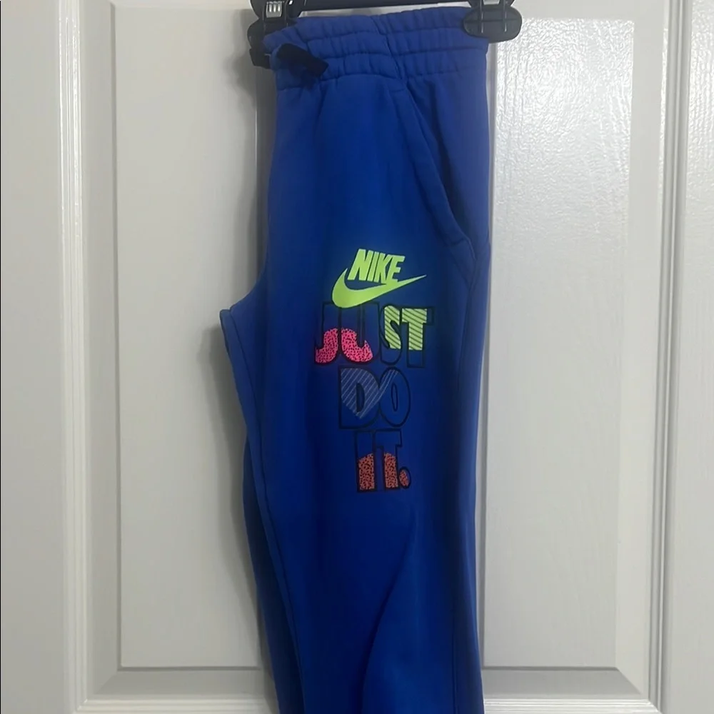 Nike Blue and Black Sweatshirt and sweat pants Just Do It 2 piece sweatsuit - Picture 7 of 11